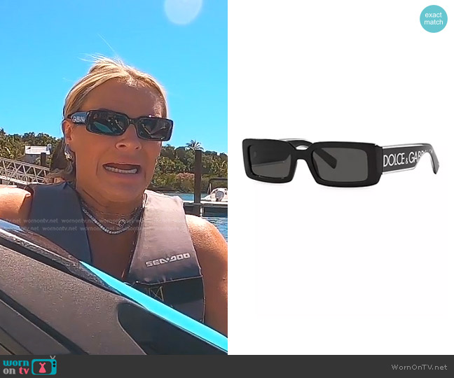 Dolce & Gabbana Rectangular Sunglasses worn by Heather Gay on The Real Housewives of Salt Lake City