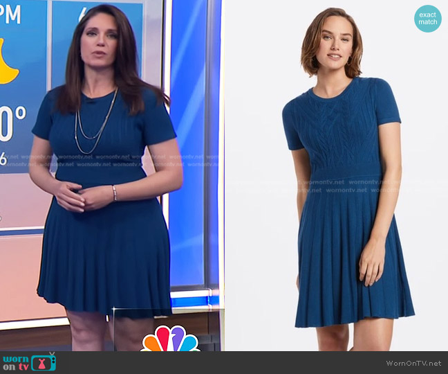 WornOnTV: Maria Larosa’s blue knit dress on NBC News Daily | Clothes ...