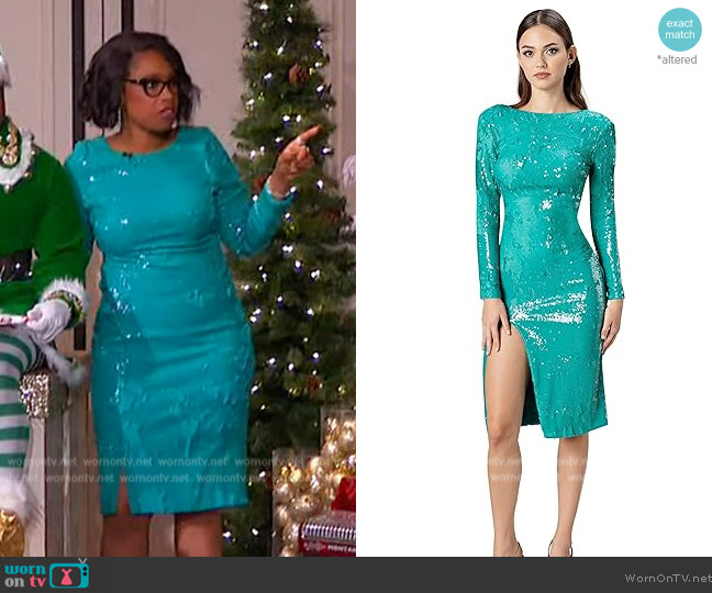 WornOnTV: Jennifer’s turquoise sequin mini dress on The Jennifer Hudson ...