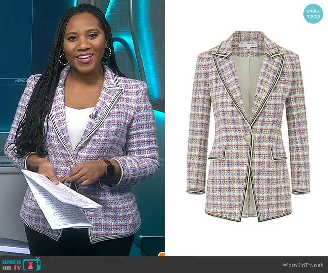 Veronica Beard Etney Dickey Jacket worn by Kay Angrum on NBC News Daily