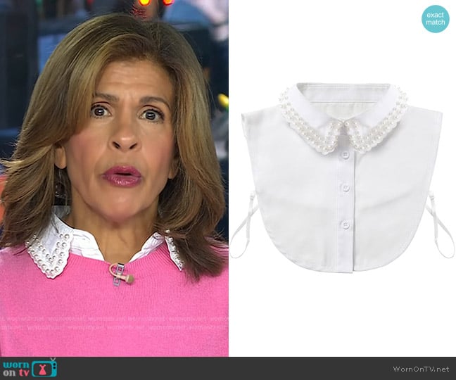 Shinywear at Amazon Detachable Pearl Collar worn by Hoda Kotb on Today