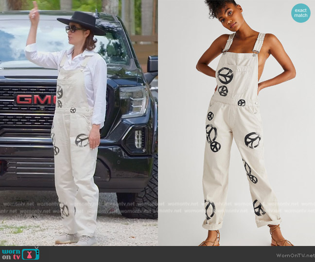 Free People We The Free Ziggy Harmony Overalls worn by Julia Lemigova (Julia Lemigova) on The Real Housewives of Miami