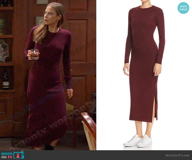 French Connection Crewneck Sweater Dress in Deep Fram/ Black Multi worn by Ava Vitali (Tamara Braun ) on Days of our Lives