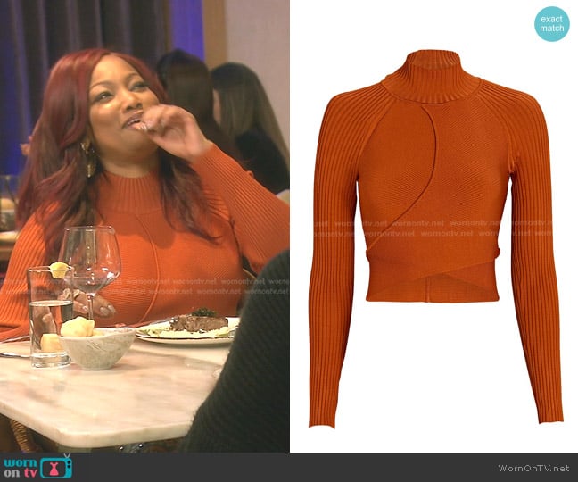 Simkhai Camila Cut-Out Turtleneck Top worn by Garcelle Beauvais on The Real Housewives of Beverly Hills