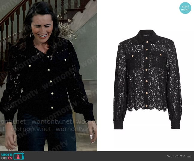 Generation Love Loretta Lace Shirt worn by Lois Cerullo (Rena Sofer) on General Hospital