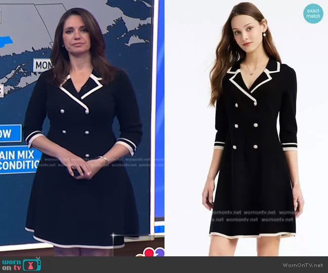 WornOnTV: Maria’s black contrast trim blazer dress on Today | Maria ...