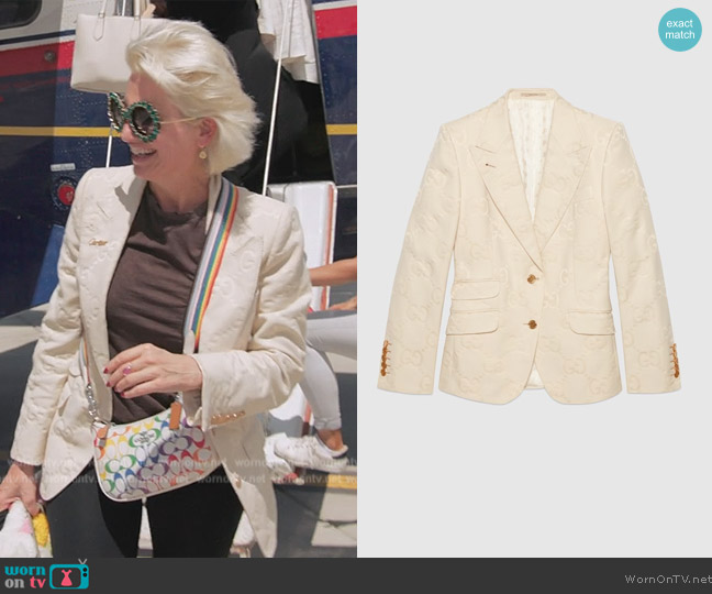 Gucci Jumbo GG Jacket worn by Dorinda Medley on The Real Housewives Ultimate Girls Trip