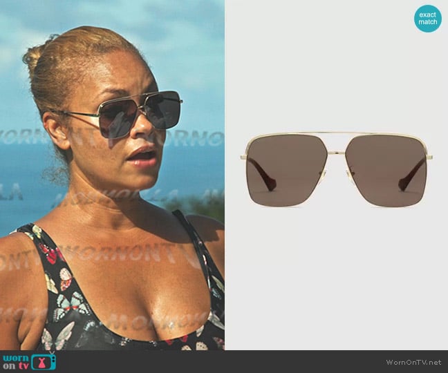 Gucci Specialized Fit Navigator Sunglasess worn by  on The Real Housewives Ultimate Girls Trip