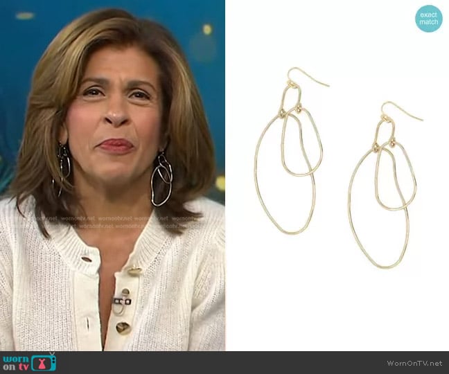 Jennifer Miller Organic Overlap Earrings worn by Hoda Kotb on Today