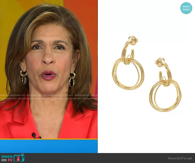 Jennifer Miller Wired Hoop Earrings worn by Hoda Kotb on Today