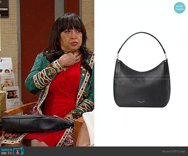 Kate Spade Large Roulette Shoulder Bag worn by Paulina Price (Jackée Harry) on Days of our Lives