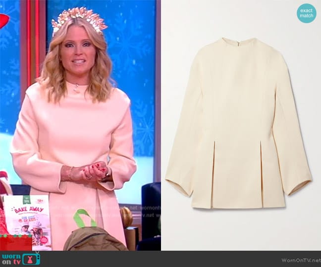 Khaite Mahni crepe top worn by Sara Haines on The View