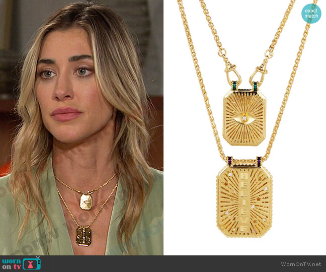 Marie Lichtenberg Believe Double Scap Scapular worn by Sloan Peterson (Jessica Serfaty) on Days of our Lives