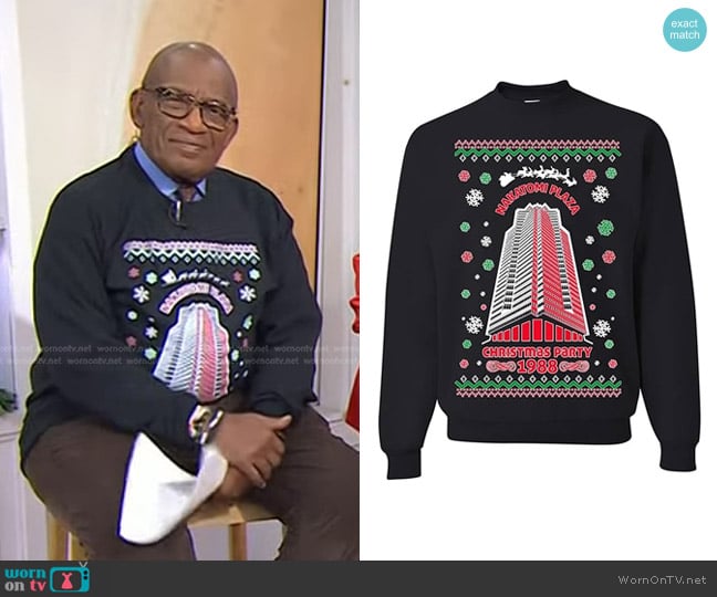 Wild Bobby Nakatomi Plaza Ugly Christmas Sweater worn by Al Roker on Today