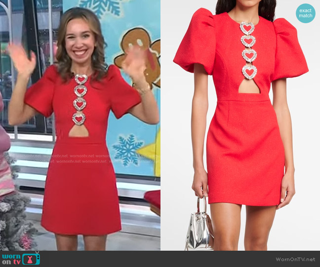 WornOnTV: Shannon Doherty’s red heart embellished dress on Today ...