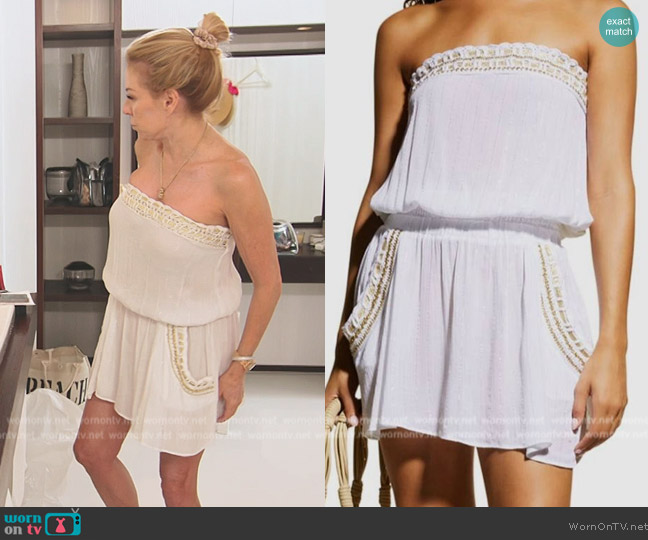 Ramy Brook White Jo Strapless Mini Dress worn by Ramona Singer on The Real Housewives Ultimate Girls Trip