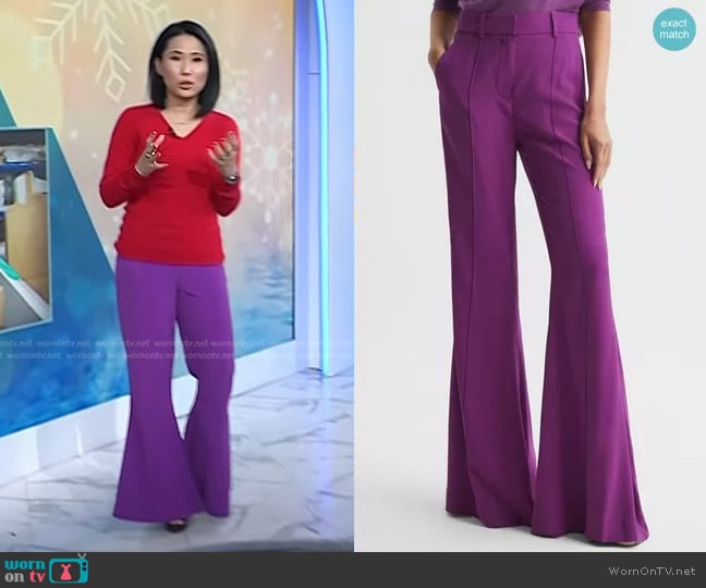 Reiss Fluid Flare Trousers worn by Vicky Nguyen on Today