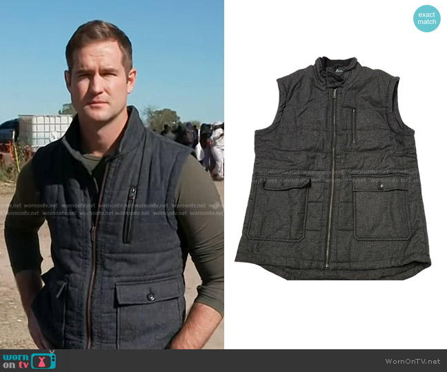 Rodd & Gunn Johnsonville Vest in Charcoal worn by Morgan Chesky on NBC News Daily