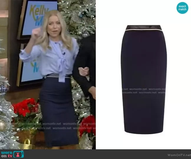 Roland Mouret Arreton Skirt worn by Kelly Ripa on Live with Kelly and Mark