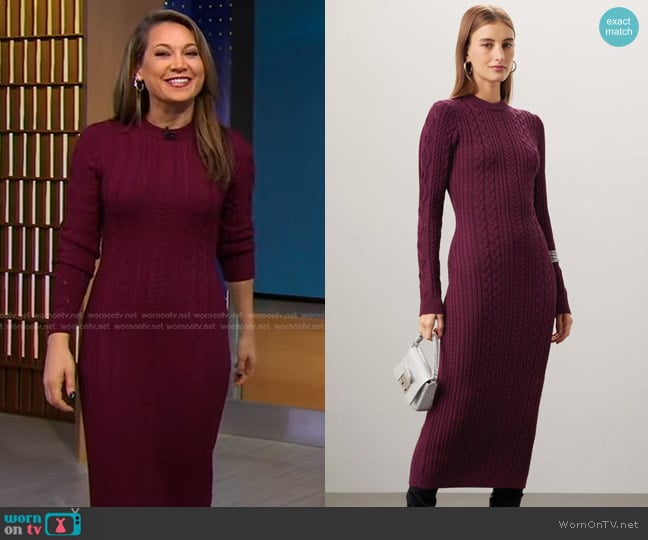 Ronny Kobo Collective Backless Midi Dress worn by Ginger Zee on Good Morning America