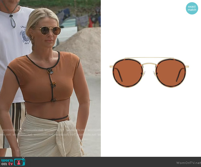 Sojos Retro Round Double Bridged Sunglasses worn by Madison LeCroy on Southern Charm