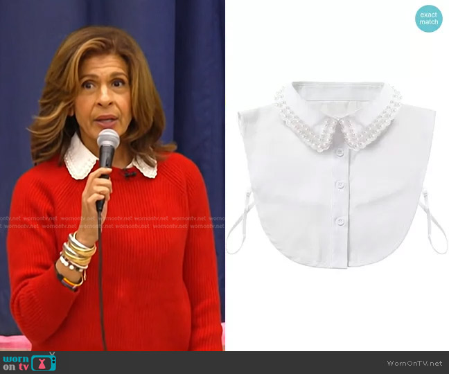 Shinywear at Amazon Detachable Pearl Collar worn by Hoda Kotb on NBC News Daily