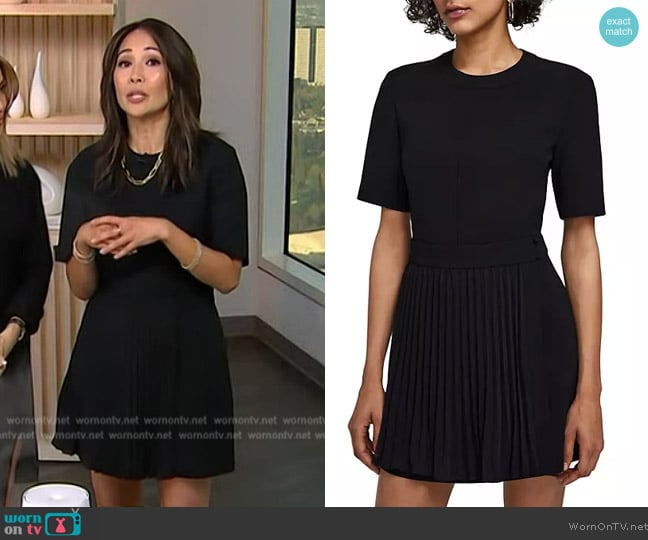 Simkhai Tyra Dress worn by Diane Mizota on Access Hollywood