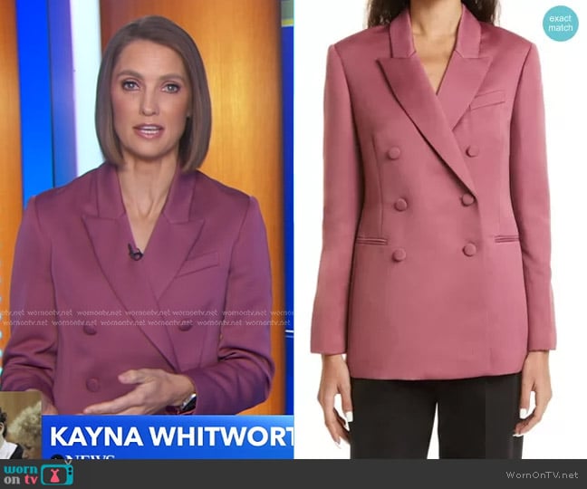 Ted Baker Seraph Boyfriend Jacket worn by Kayna Whitworth on Good Morning America