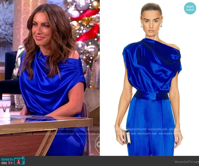 The Sei Draped Top worn by Alyssa Farah Griffin on The View