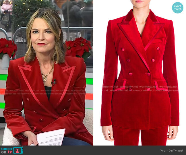 WornOnTV: Savannah’s red velvet blazer on Today | Savannah Guthrie ...