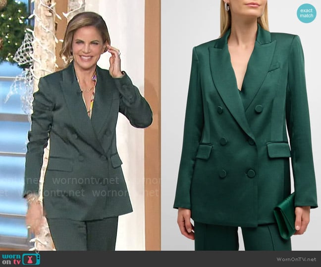 Veronica Beard Roche Jacket in Pine worn by Natalie Morales on The Talk