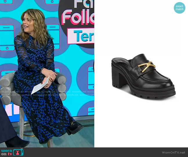 Veronica Beard Wynter Lug Sole Mule worn by Jenna Bush Hager on Today