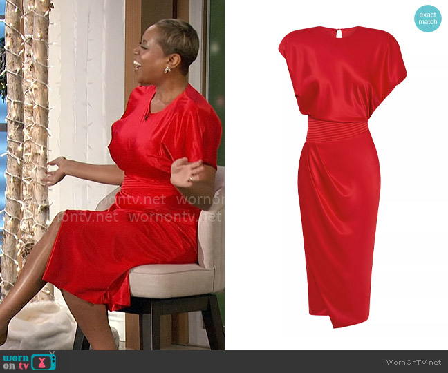 WornOnTV: Monique Kelley’s red satin dress on The Talk | Clothes and ...