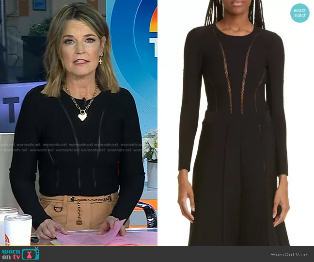 Zimmermann Luminosity Paneled Knit Top worn by Savannah Guthrie on Today