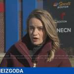 Abbey Niezgoda’s burgundy zip coat on NBC News Daily