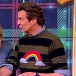 Adam Glassman striped rainbow sweater on The View