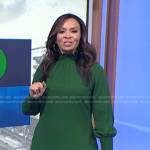 Adelle’s green smocked neck dress on Today