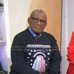 Al Roker’s black Nakatomi Plaza print sweater on Today