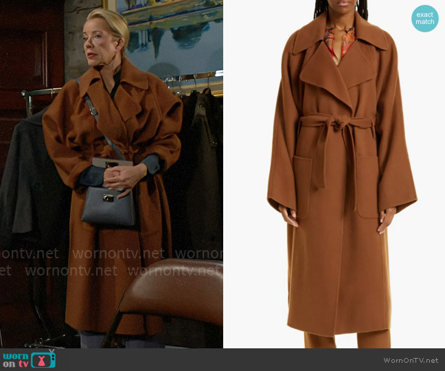 A.L.C. Wilson Coat worn by Nikki Reed Newman (Melody Thomas-Scott) on The Young and the Restless