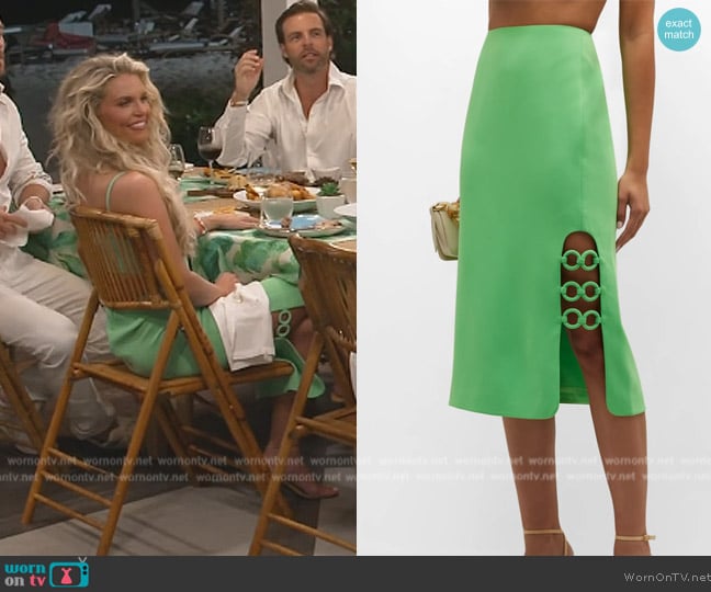 Alexis Vilette Side-Slit Chain Midi Skirt worn by Madison LeCroy on Southern Charm