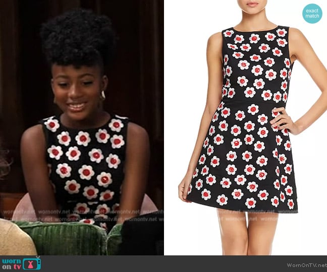 Alice + Olivia Lindsey Embellished Dress worn by Kalah Lane on The Drew Barrymore Show