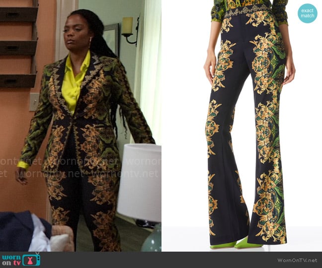 WornOnTV: Sabrina’s black, green, and gold printed suit on Tyler Perrys ...