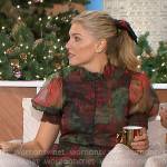 Amanda’s long rose print dress on The Talk