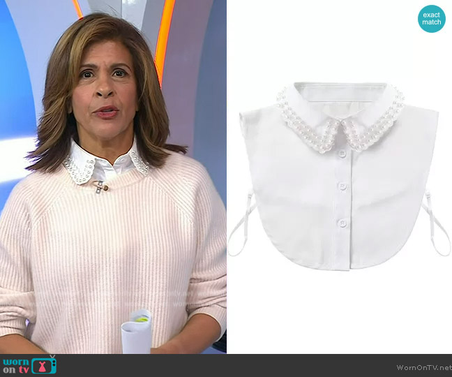 Shinywear at Amazon Detachable Pearl Collar worn by Hoda Kotb on Today