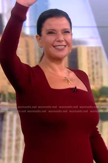 Ana’s burgundy dress on The View