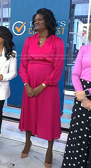 Dr. Angela Lamb’s pink midi dress on Today