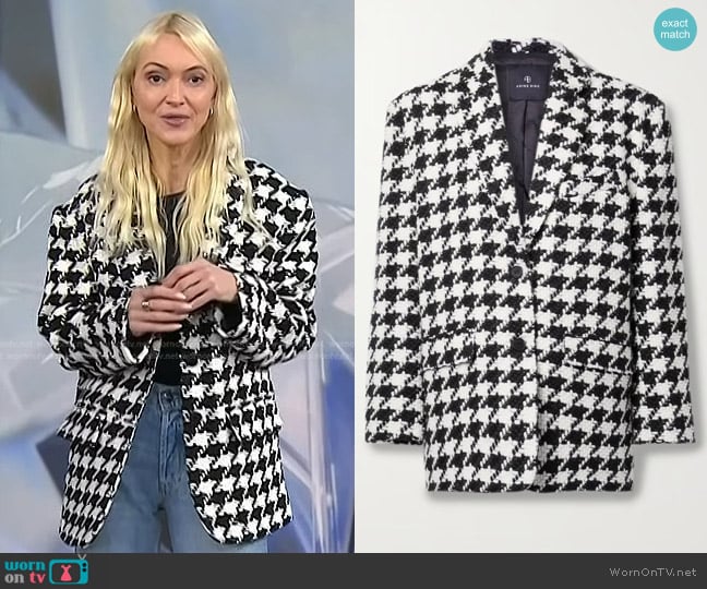 Anine Bing Quinn Blazer in Multi worn by Zanna Roberts Rassi on Today