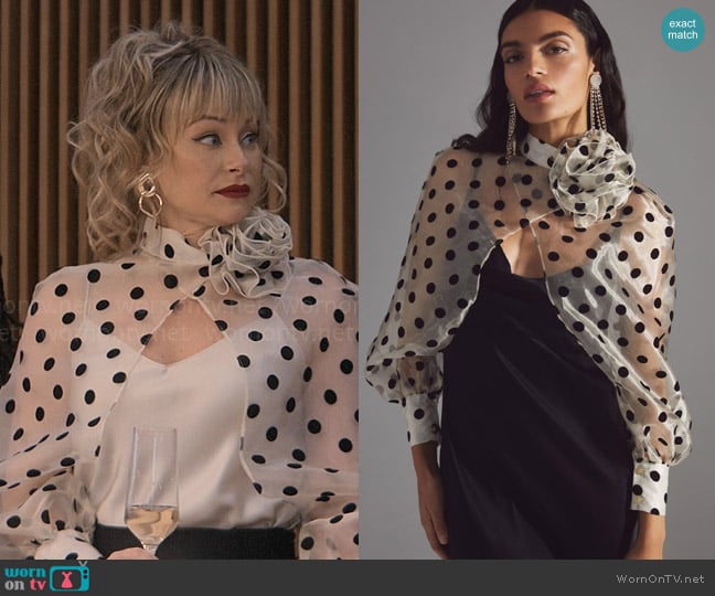 By Anthropologie Rosette Tullle Sleeves worn by Maisy (Alyshia Ochse) on The Other Black Girl