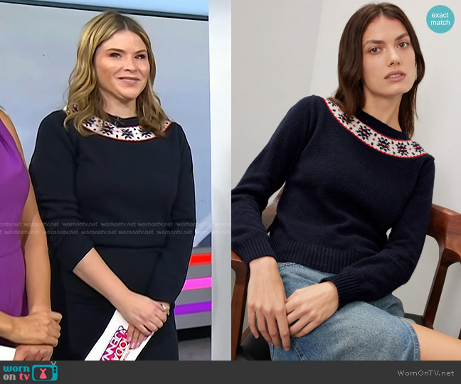 A.P.C. Michelle Sweater worn by Jenna Bush Hager on Today