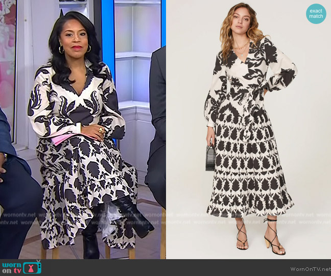 WornOnTV: Sheinelle’s floral print v-neck dress on Today | Sheinelle ...